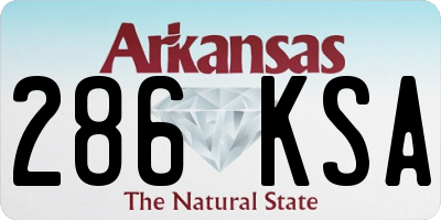 AR license plate 286KSA