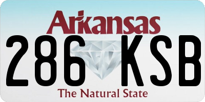 AR license plate 286KSB