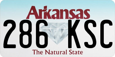 AR license plate 286KSC