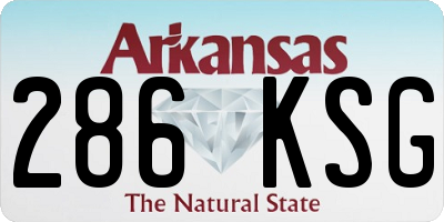 AR license plate 286KSG