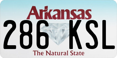 AR license plate 286KSL