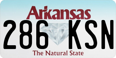 AR license plate 286KSN