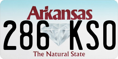 AR license plate 286KSO