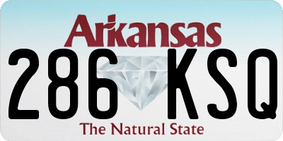 AR license plate 286KSQ
