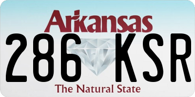 AR license plate 286KSR