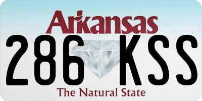 AR license plate 286KSS