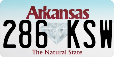 AR license plate 286KSW