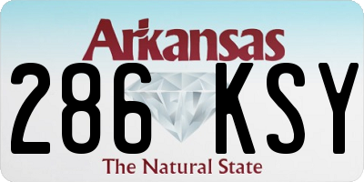 AR license plate 286KSY