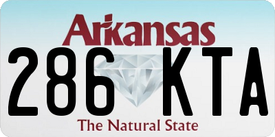 AR license plate 286KTA