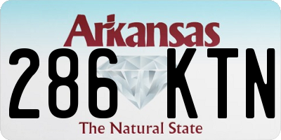 AR license plate 286KTN