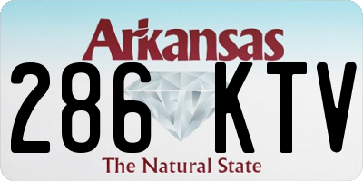 AR license plate 286KTV