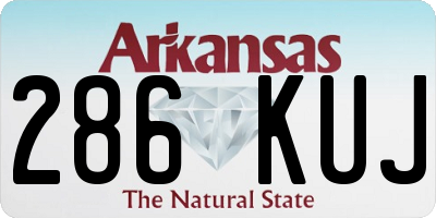 AR license plate 286KUJ