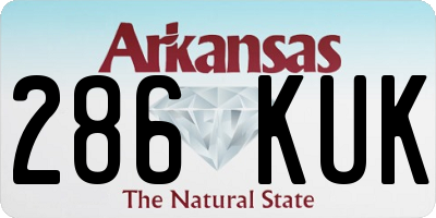 AR license plate 286KUK