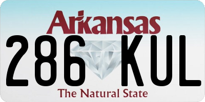 AR license plate 286KUL