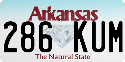 AR license plate 286KUM