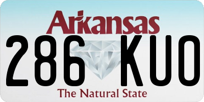 AR license plate 286KUO