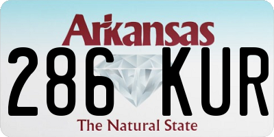 AR license plate 286KUR