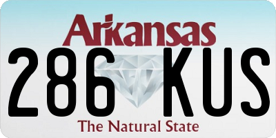 AR license plate 286KUS