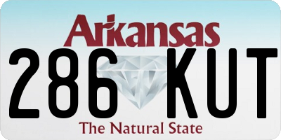 AR license plate 286KUT