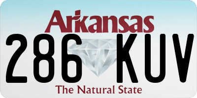 AR license plate 286KUV