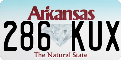 AR license plate 286KUX