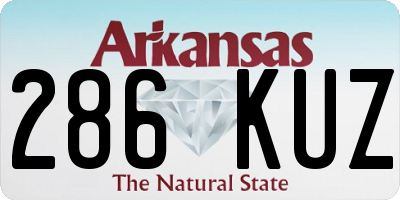 AR license plate 286KUZ
