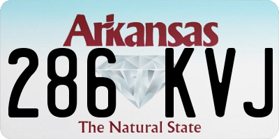 AR license plate 286KVJ