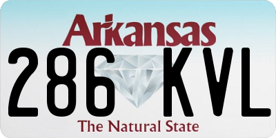 AR license plate 286KVL