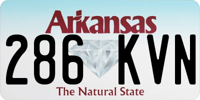 AR license plate 286KVN
