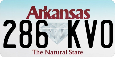 AR license plate 286KVO