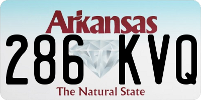 AR license plate 286KVQ