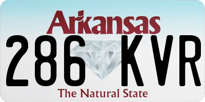 AR license plate 286KVR