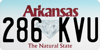 AR license plate 286KVU
