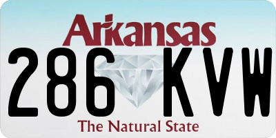 AR license plate 286KVW