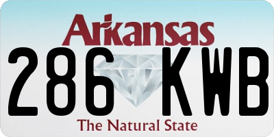 AR license plate 286KWB