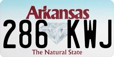 AR license plate 286KWJ