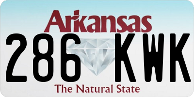 AR license plate 286KWK