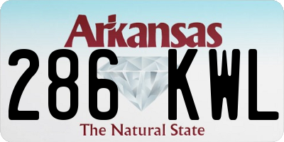 AR license plate 286KWL