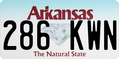 AR license plate 286KWN