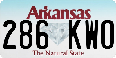 AR license plate 286KWO