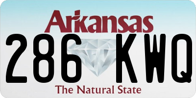 AR license plate 286KWQ