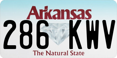 AR license plate 286KWV