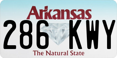 AR license plate 286KWY