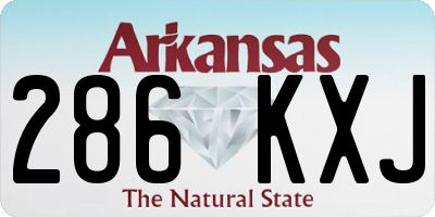 AR license plate 286KXJ