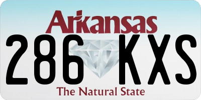AR license plate 286KXS