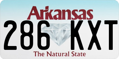 AR license plate 286KXT