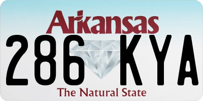 AR license plate 286KYA