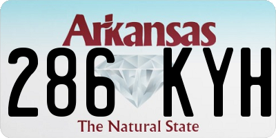 AR license plate 286KYH