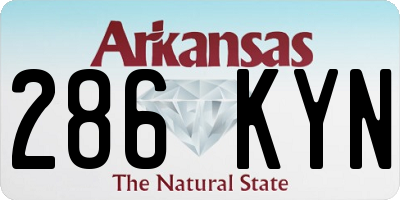 AR license plate 286KYN