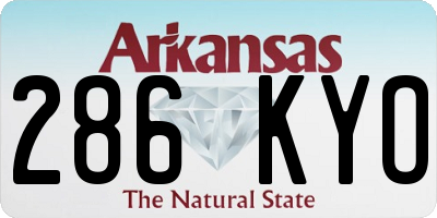 AR license plate 286KYO